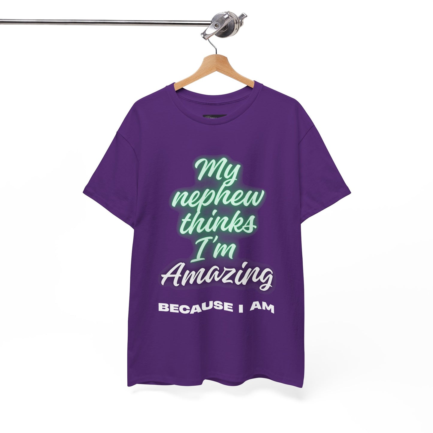 Unisex Heavy Cotton Tee - My Nephew Thinks I'm Amazing, Perfect Gift for Family, Birthday Tee, Funny Quote Shirt, Casual Wear, Gifts [...]