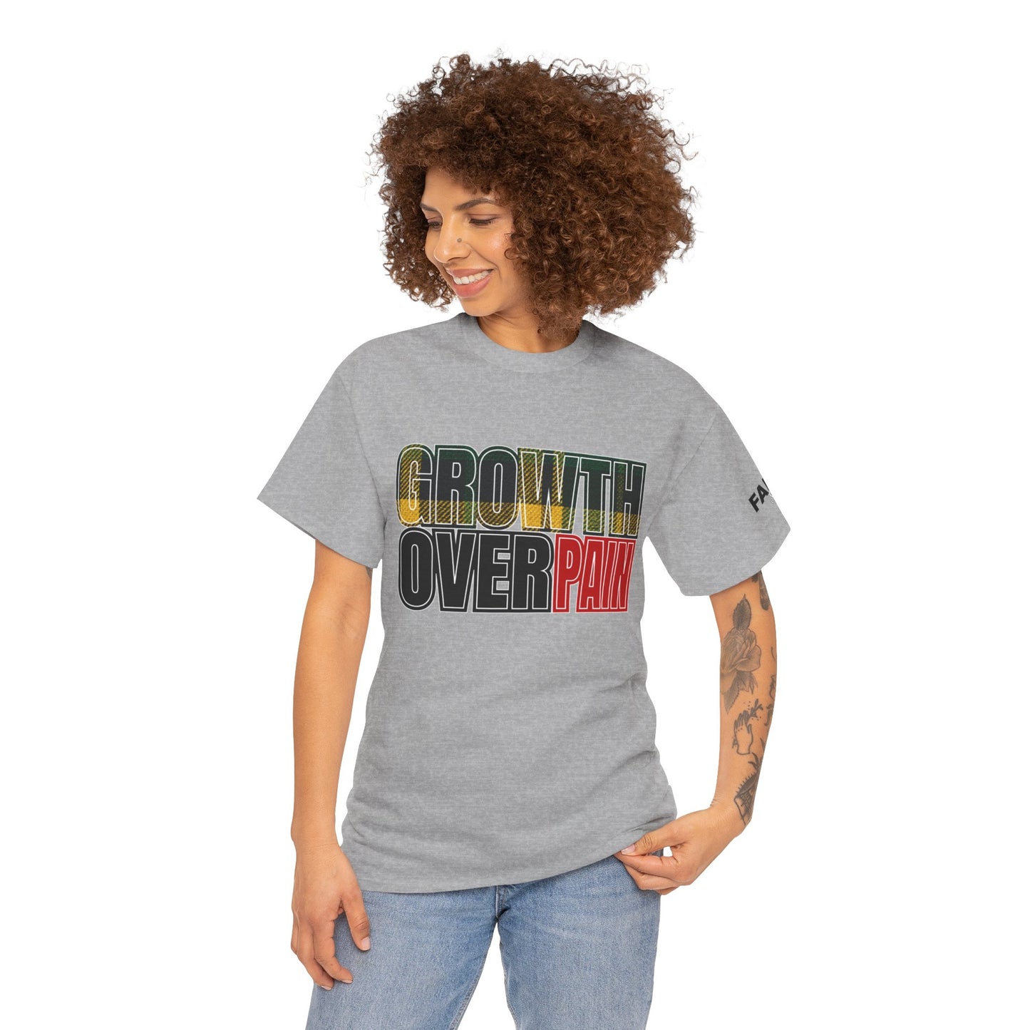 FaithStyles Growth Over Pain T‑Shirt — Motivational Graphic Tee