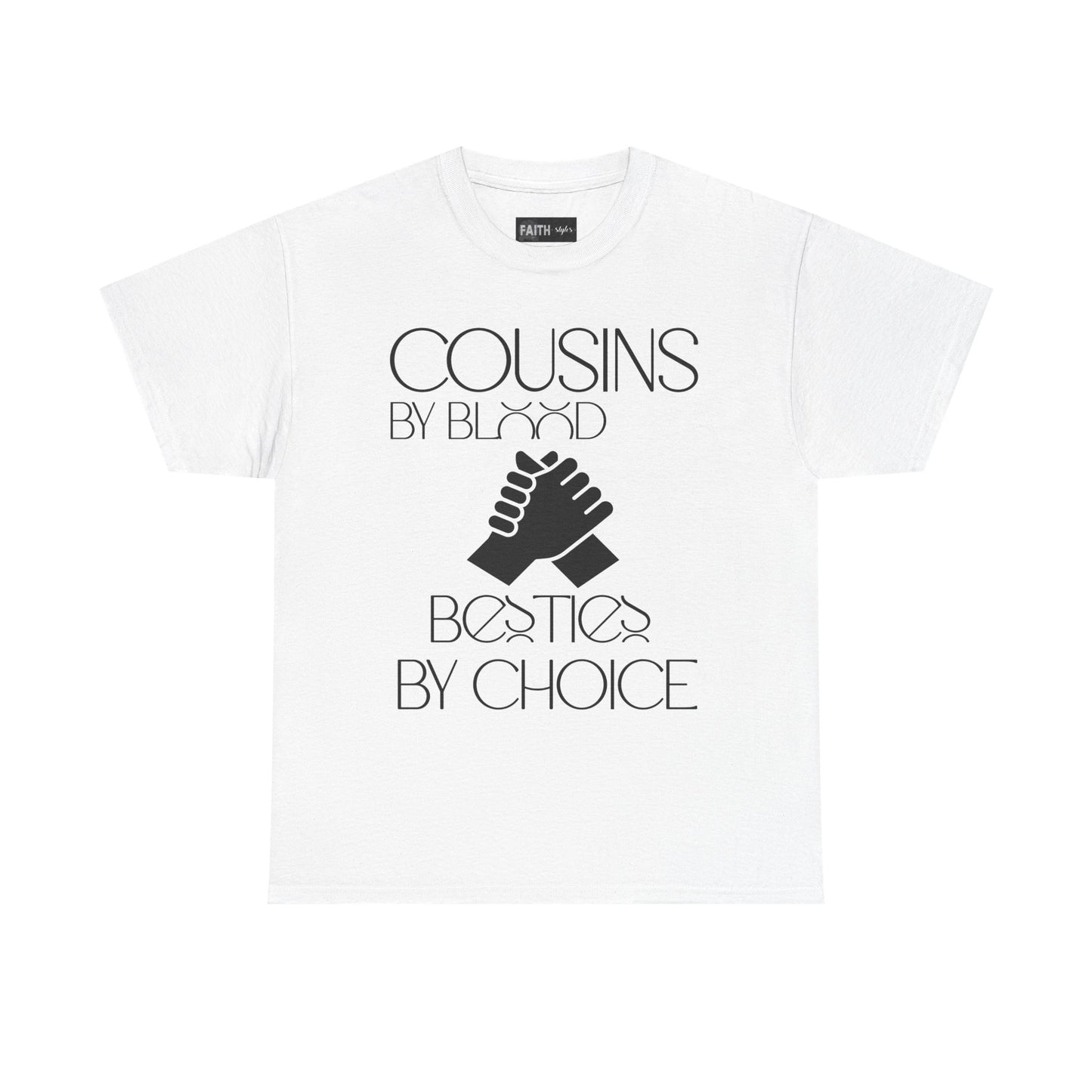 Cousins & Besties Tee, Unisex Heavy Cotton T-Shirt, Family Reunion Apparel, Friendship Gift, Casual Wear, Summer Style