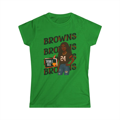 Cleveland Browns Women’s Tee, Football Fan Shirt, Game Day Top, Sportswear for Her, NFL Gift for Her
