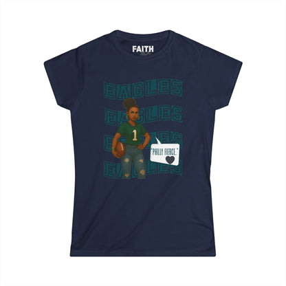 Cheerful Sports Tee for Women, Perfect for Game Day, Eagles Fan Shirt, Casual Wear, Unique Gift, Sports Apparel