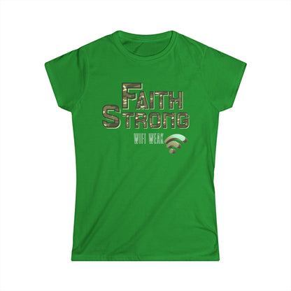 Faith Strong Women's Tee - Inspirational T-Shirt for Believers, Casual Top, Fitness Wear, Gift for Faith, Everyday Style