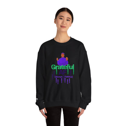 Male Grateful AF Unisex Crewneck Sweatshirt | Cozy Gift for Friends, Thanksgiving Apparel, Everyday Comfort, Gratitude Expression