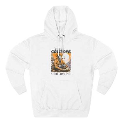 Three-Panel Fleece Hoodie-Front & Back Images