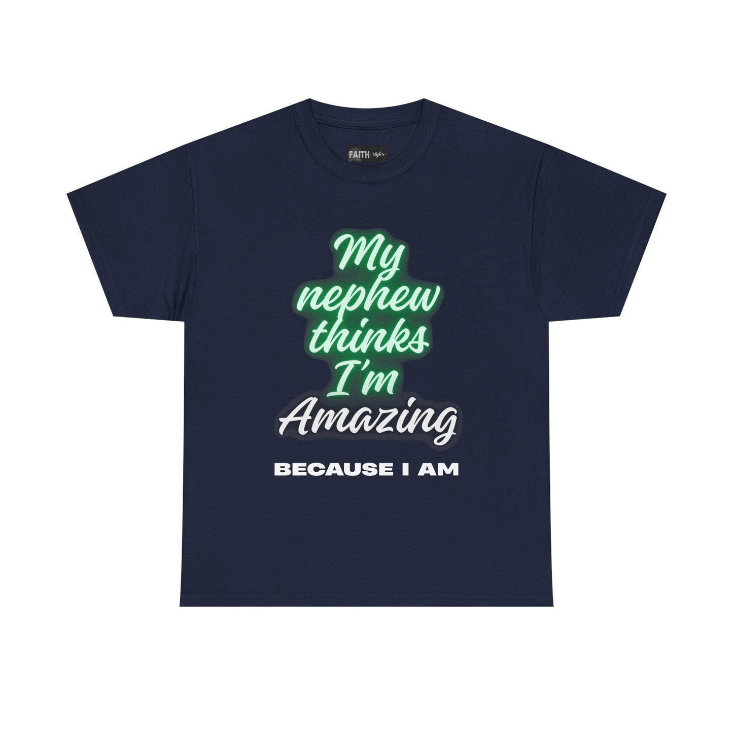 Unisex Heavy Cotton Tee - My Nephew Thinks I'm Amazing, Perfect Gift for Family, Birthday Tee, Funny Quote Shirt, Casual Wear, Gifts [...]
