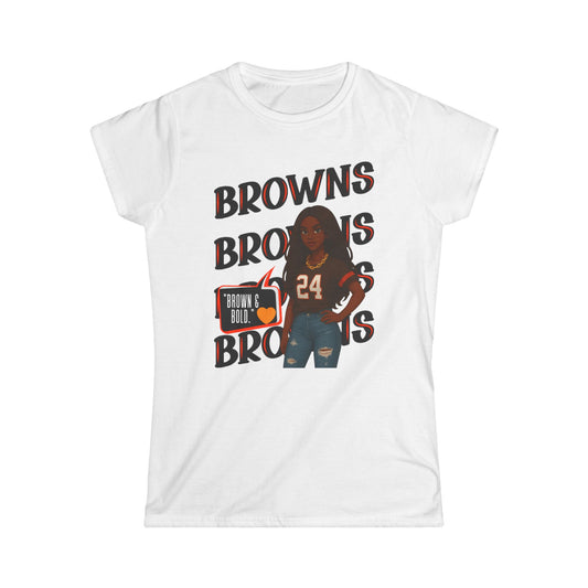 Cleveland Browns Women’s Tee, Football Fan Shirt, Game Day Top, Sportswear for Her, NFL Gift for Her