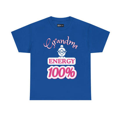 Fun Grandma Energy T-Shirt, Gift for Grandmothers, Casual Tee, Family Reunion Wear, Cute Gift for Mother's Day, Humor Shirt