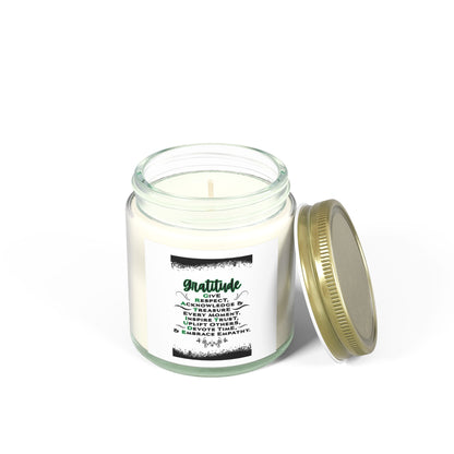"GRATITUDE" Scented Candles, Coconut Apricot Wax (4oz, 9oz)