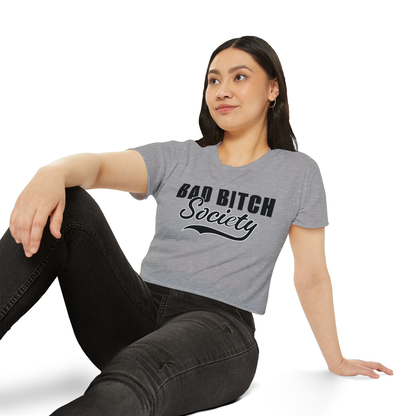 FaithStyles Bad Bitch Society Crop Top — Women's Festival Graphic Tee