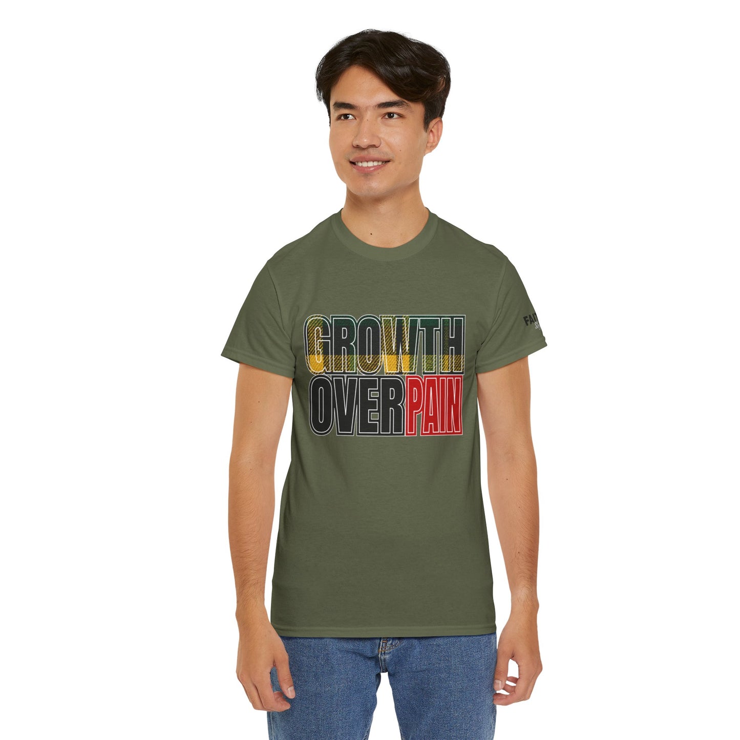 FaithStyles Growth Over Pain T‑Shirt — Motivational Graphic Tee