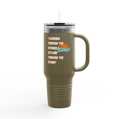 Insulated 40oz Travel Mug with Sunrise Design | Perfect for On-the-Go, Camping, Travel, or Everyday Use | Ideal Gift for Coffee Lovers
