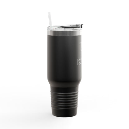 FaithStyles “Trap. Nap. Repeat.” Insulated Travel Tumbler – Stainless Steel Mug with Straw