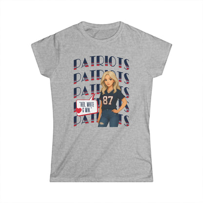 FaithStyles “Red, White & Win” Patriots Graphic Tee – Game Day Limited Edition