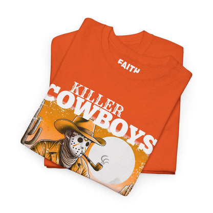 Killer Cowboys Graphic Tee, Unisex Heavy Cotton T-Shirt for Casual Wear, Cowboy Lover Gift, Western Occasion Apparel