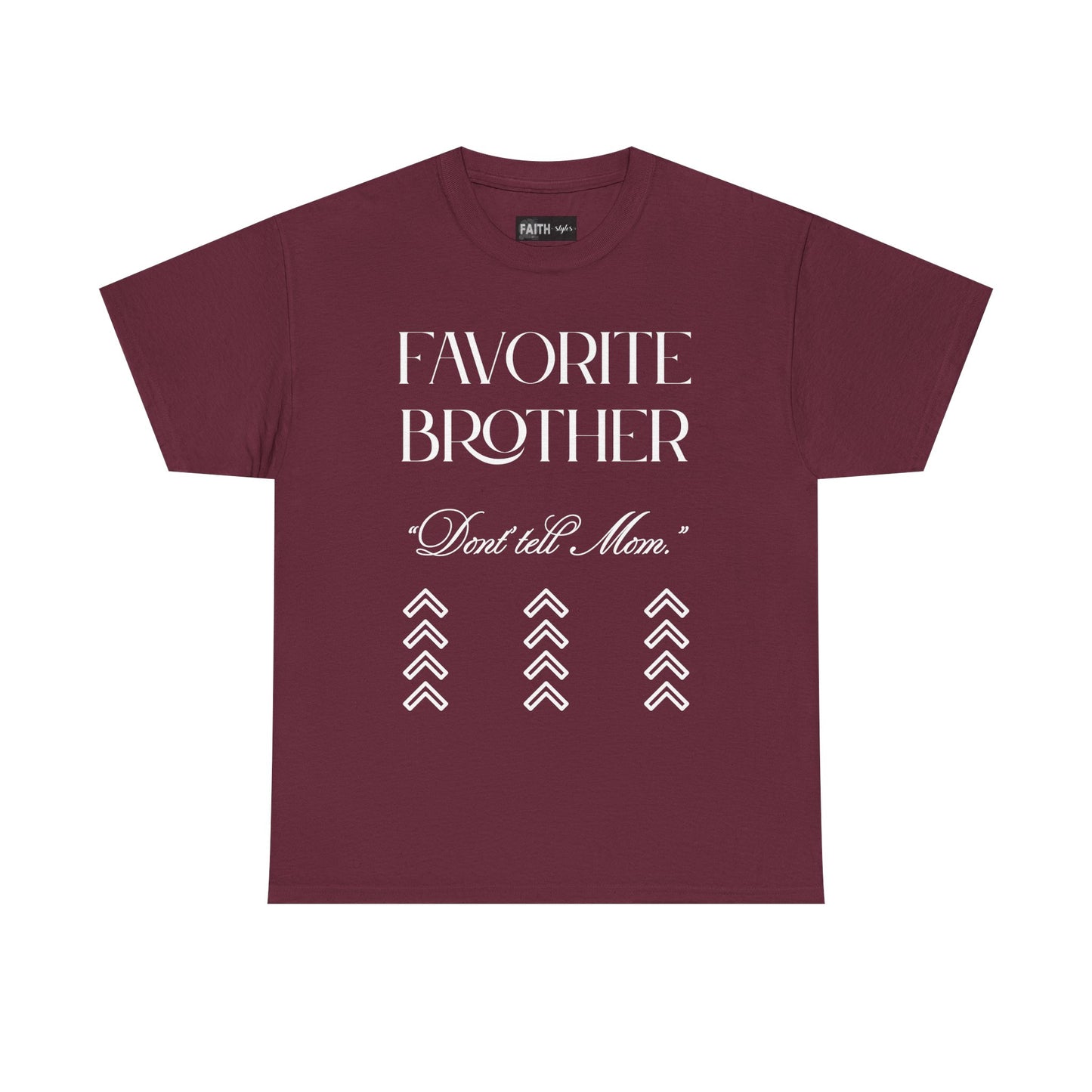 Favorite Brother Unisex Heavy Cotton Tee - Perfect Gift for Siblings, Casual Wear, Birthday, Family Reunion, Everyday Comfort