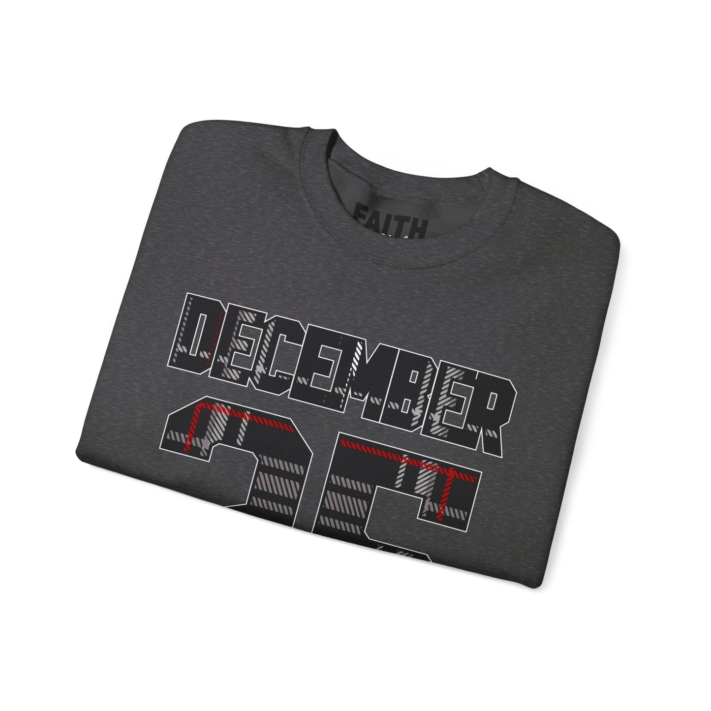 December 25 Plaid Number Crewneck Sweatshirt