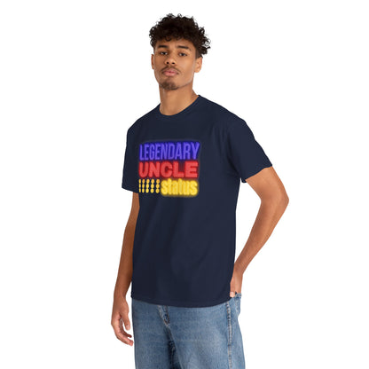 Legendary Uncle Heavy Cotton Tee, Gift for Uncle, Family Reunion Shirt, Fun Uncle T-Shirt, Birthday Gift for Him, Casual Wear