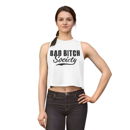 FaithStyles Bad Bitch Society Crop Top — Feminine Bold Graphic Women's Crop