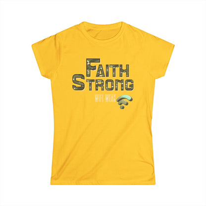Faith Strong Women's Tee - Inspirational T-Shirt for Believers, Casual Top, Fitness Wear, Gift for Faith, Everyday Style