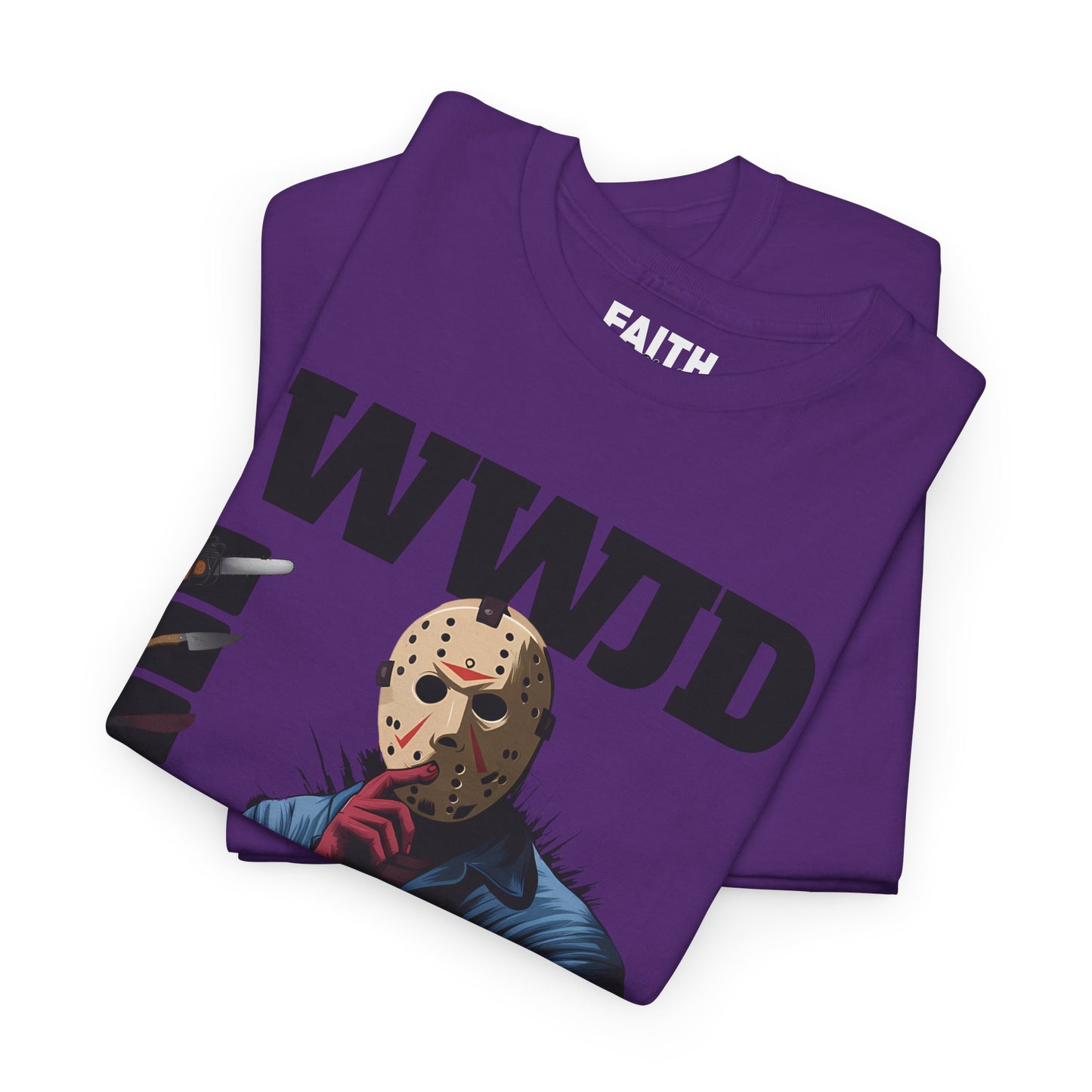WWJD Unisex Heavy Cotton Tee, Graphic T-Shirt, Casual Wear, Gift for Him, Trendy Apparel, Statement Tee
