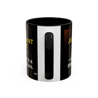 FaithStyles No Judgment Zone Coffee Mug, Funny Gift for Coffee Lovers, Unique Java Cup, Perfect for Birthdays, Inspirational Drinkware