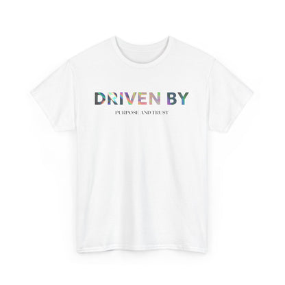 Driven By Inspiration Unisex Heavy Cotton Tee, Motivational Shirt, Casual Wear, Gift Idea for Friends, Positive Vibes, Everyday Style