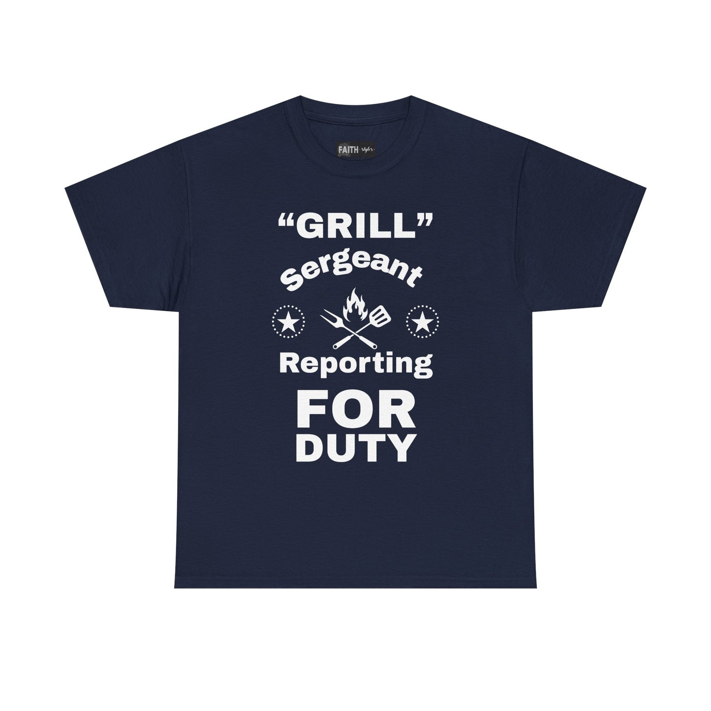 Grill Sergeant Tee - Perfect for BBQs, Father's Day Gift, Unisex Cotton T-Shirt, Outdoor Parties, Cooking Enthusiasts