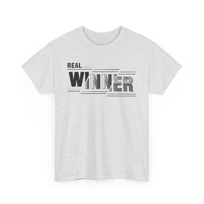 Male Heavy Cotton Tee - "Real Winner" Motivational Shirt, Inspirational Gift, Casual Wear, Sports Tee, Perfect for Competitions, [...]