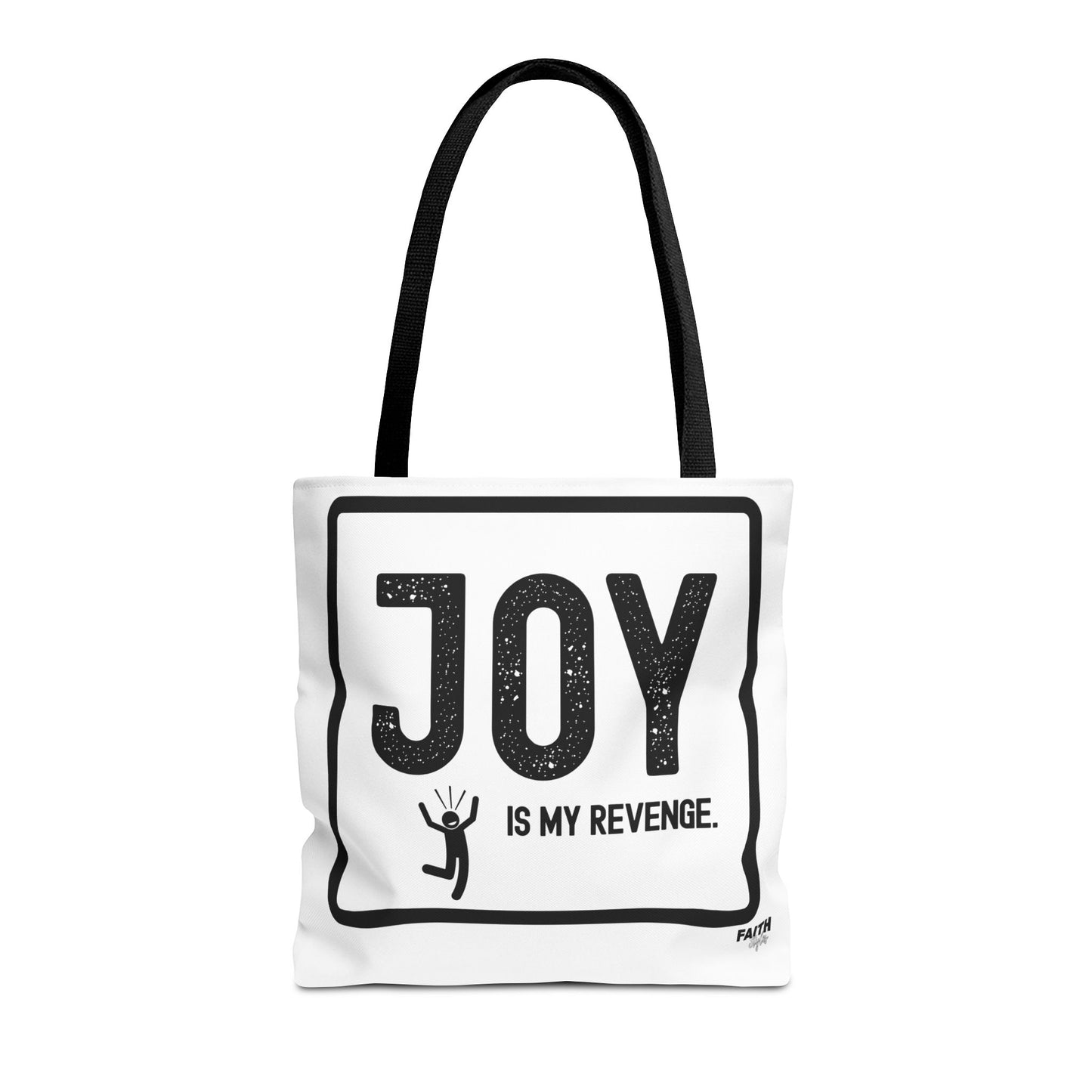 FaithStyles Joy Is My Revenge Tote Bag — Inspirational Graphic Canvas Tote