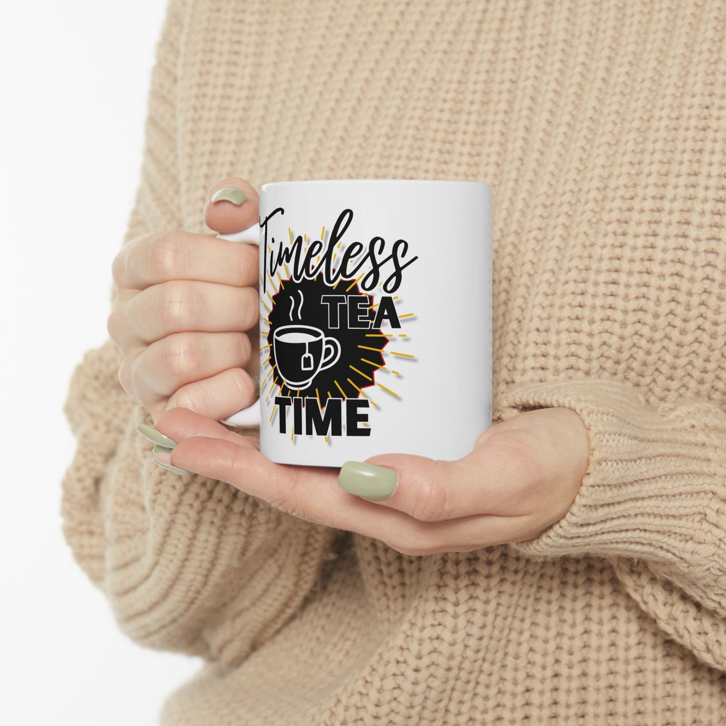 FaithStyles Timeless Tea Ceramic Mug — 11oz & 15oz Inspirational Coffee Cup