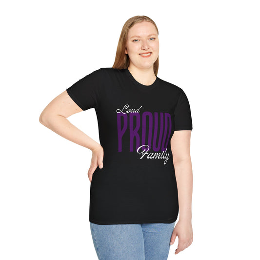 Proud Family Unisex T-Shirt, Lightweight Tee, Family Reunion Gift, Holiday Apparel, Personalized T-Shirt, Soft Cotton Top