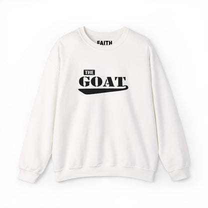 NEW FaithStyles Embroidery GOAT Crewneck Sweatshirt — 'The GOAT' Graphic Pullover
