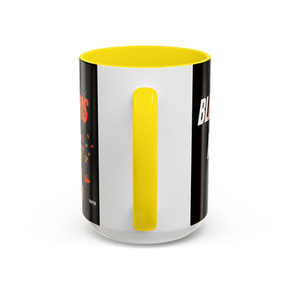 FaithStyles Bless This Mess Coffee Mug, Autumn Mug, Funny Mug Gift, Black Ceramic Mug, Fall Coffee Cup