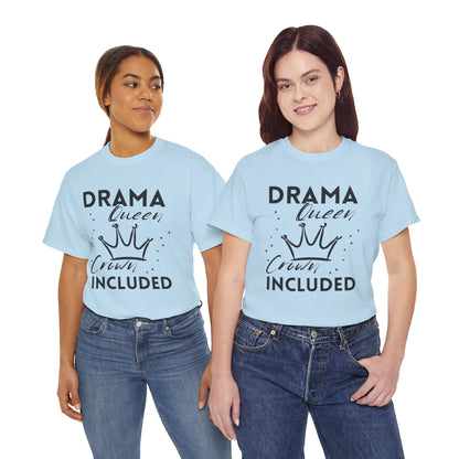 Drama Queen Cotton Tee - Empowering T-Shirt, Gift for Her, Casual Wear, Birthday Celebration, Statement Top