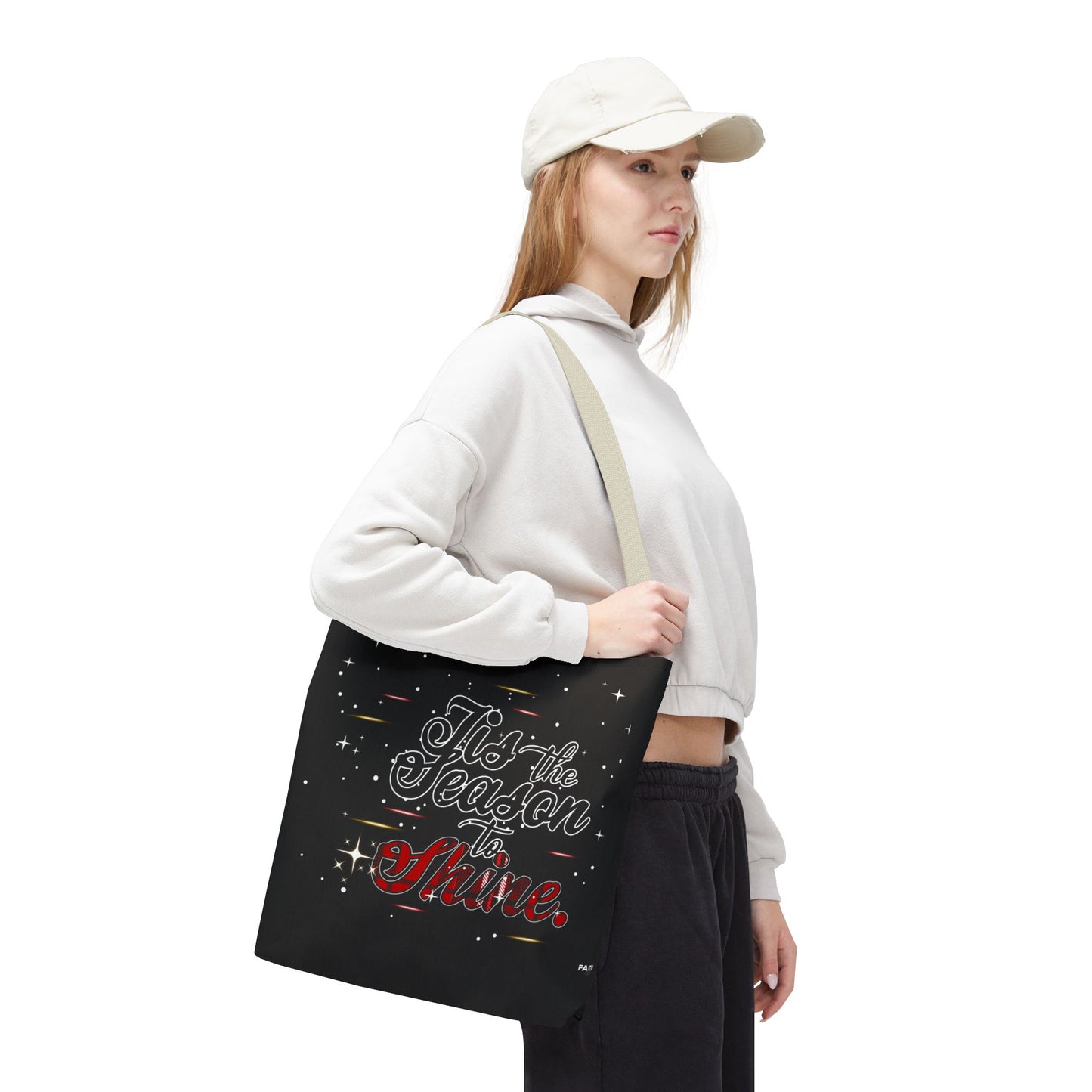 Holiday Tote Bag — 'Tis the Season to Shine Christmas Shopper Tote