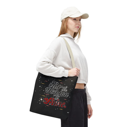 Holiday Tote Bag — 'Tis the Season to Shine Christmas Shopper Tote