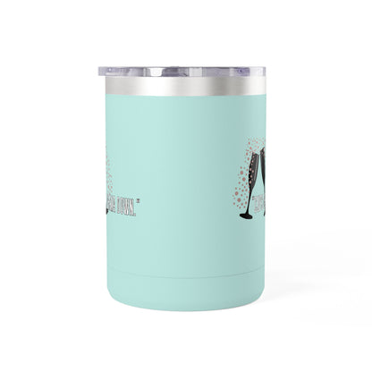Celebratory Coffee Mug Tumbler, Cheers Gift for Friends, 15oz Drinkware for Parties, Birthdays, Wedding, Fun Gatherings