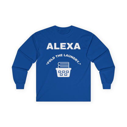 Funny Laundry Long Sleeve Tee, Gift for Mom, Birthday Gift, Homeowner Shirt, Casual Wear, Laundry Humor Tee, Daily Use