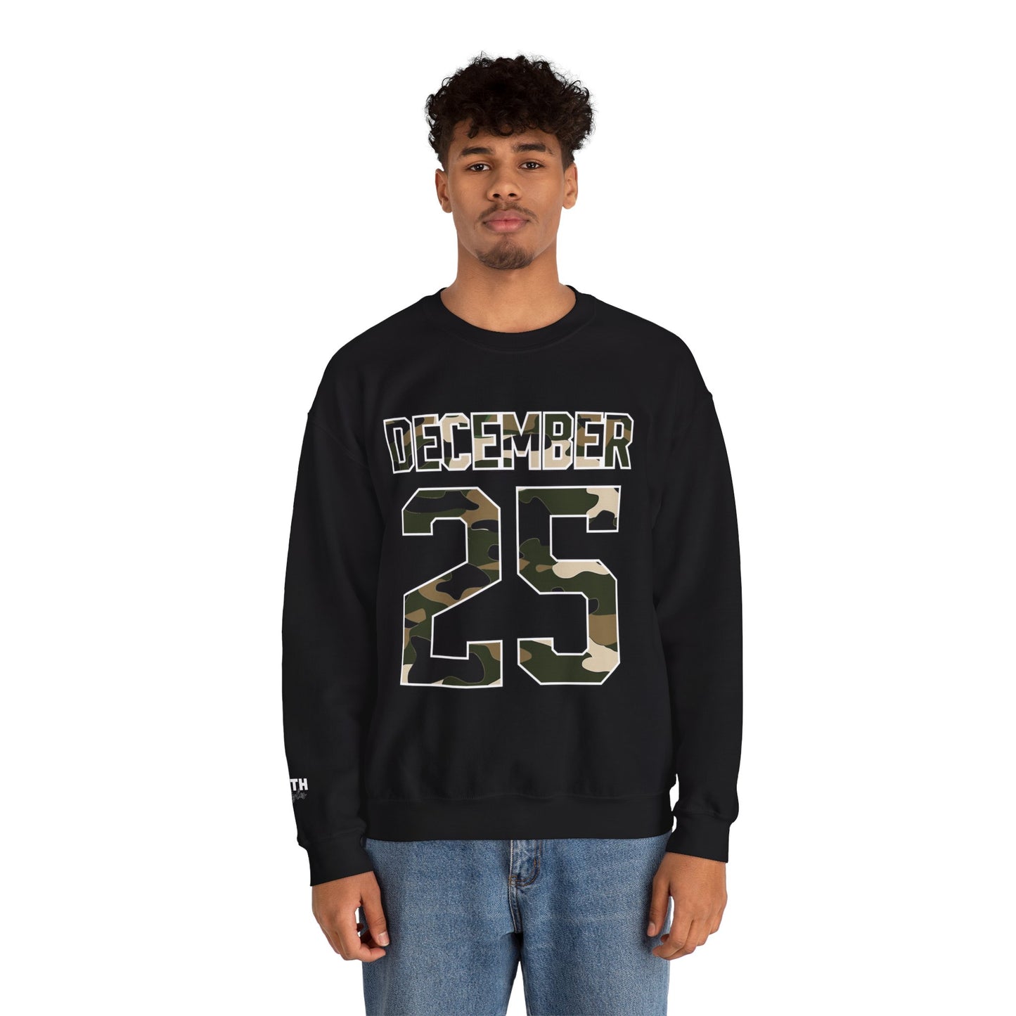 December 25 Camouflage Crewneck Sweatshirt - Christmas Holiday Tee
