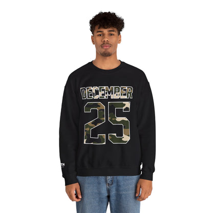 December 25 Camouflage Crewneck Sweatshirt - Christmas Holiday Tee