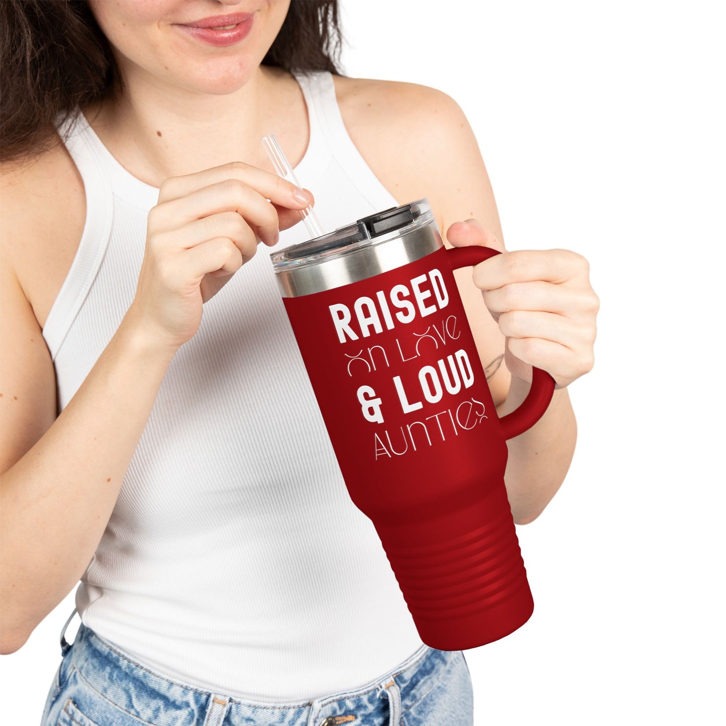 Insulated Travel Mug - 40oz | Perfect for Busy Aunties on the Go, Love & Family Inspired Design, Ideal Gift for Birthdays, Mother's [...]