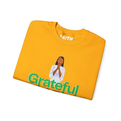 Women Grateful AF Crewneck Sweatshirt | Cozy Unisex Pullover for Thanksgiving, Gifts, and Everyday Wear
