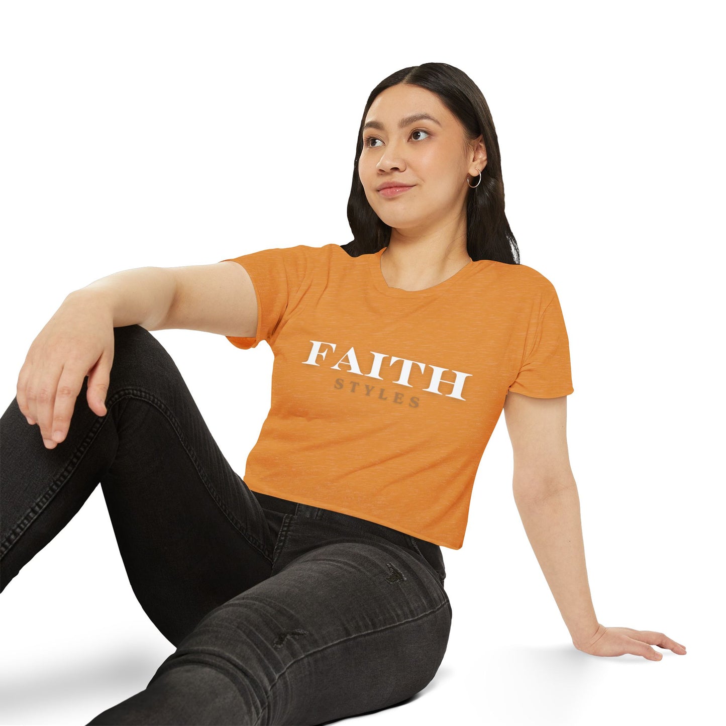 Women's Festival Crop Top - Faith Styles, Casual Summer Top, Music Festival Apparel, Boho Chic Tee, Everyday Wear