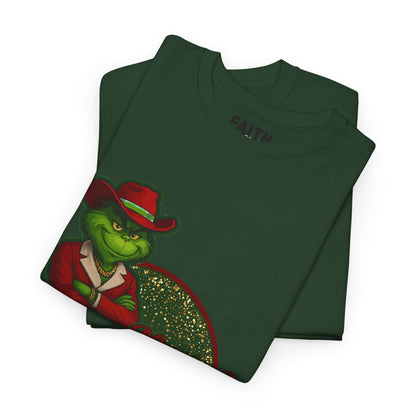 Grinch Inspired in Red Suit Tee — "Nah, I’m Money" Christmas Graphic T-Shirt