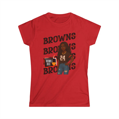 Cleveland Browns Women’s Tee, Football Fan Shirt, Game Day Top, Sportswear for Her, NFL Gift for Her