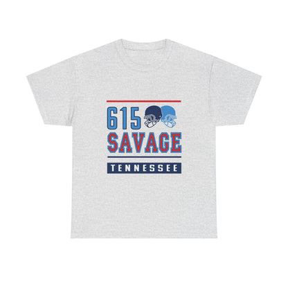 615 Savage Tennessee Male Heavy Cotton Tee - Casual Wear, Sports Fan Apparel, Gift for Him/Her, Tennessee Pride Shirt, Everyday Comfort