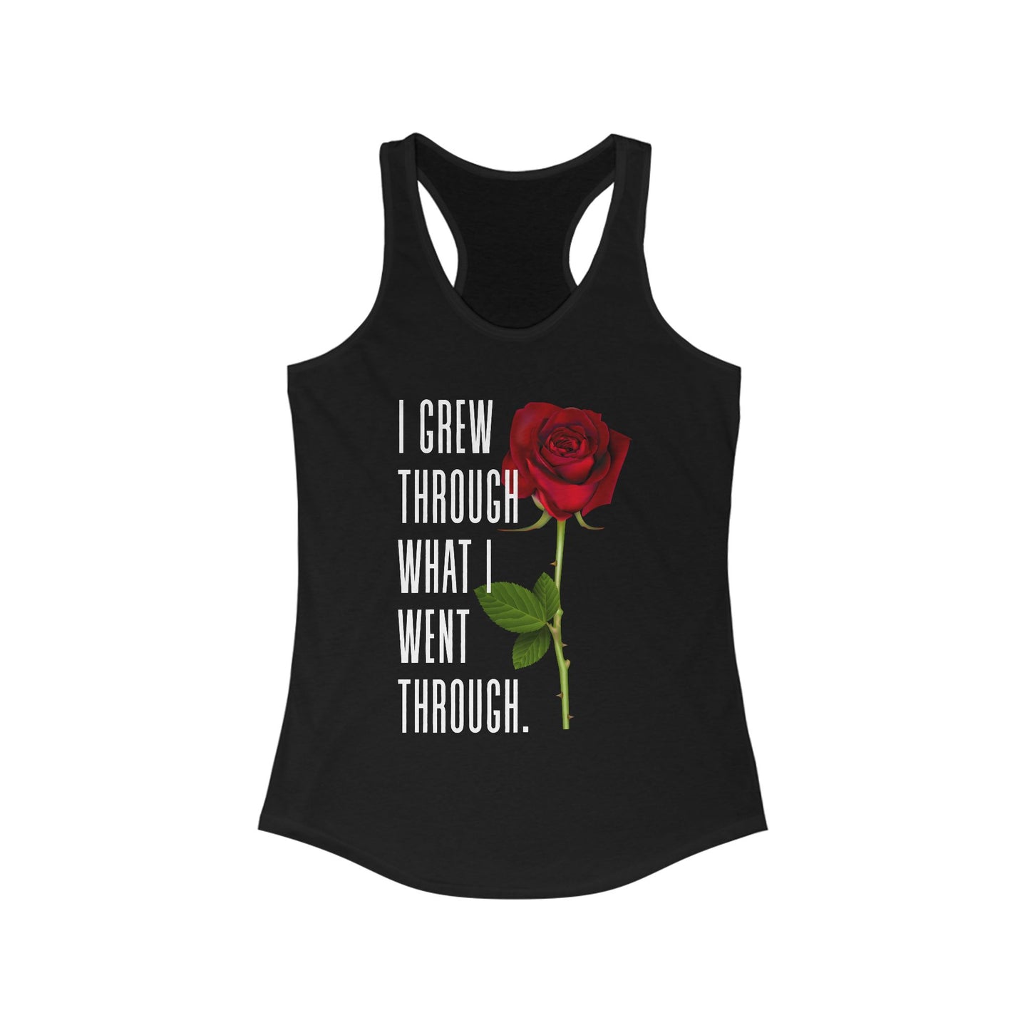 Inspirational Feminine Racerback Tank, Motivational Workout Top, Gift for Her, Casual Summer Tank, Self-Love Gift
