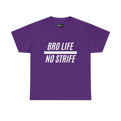 Bro Life Unisex Heavy Cotton Tee, Casual Graphic T-Shirt, Funny Gift for Friends, Everyday Wear, Brotherhood Apparel, Birthday Gift