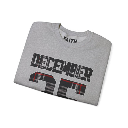 December 25 Plaid Number Crewneck Sweatshirt