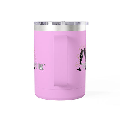 Celebratory Coffee Mug Tumbler, Cheers Gift for Friends, 15oz Drinkware for Parties, Birthdays, Wedding, Fun Gatherings